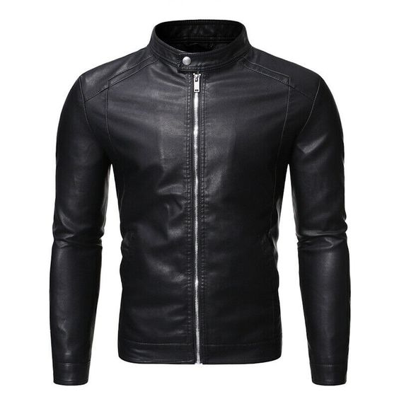 Custom Zipper Black Leather jackets