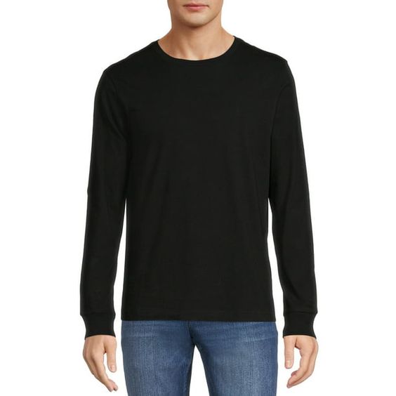 full sleeve t-shirt black with model